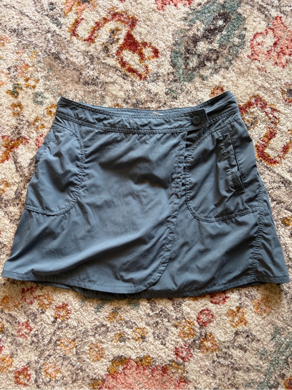 Patagonia Blue-gray Wrap Skort with Button Details size 2